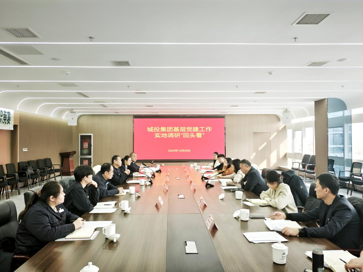 城投集團調(diào)研組到水務集團開展“抓學習、強調(diào)研、夯基礎、提質(zhì)效”基層黨建工作實地調(diào)研“回頭看”